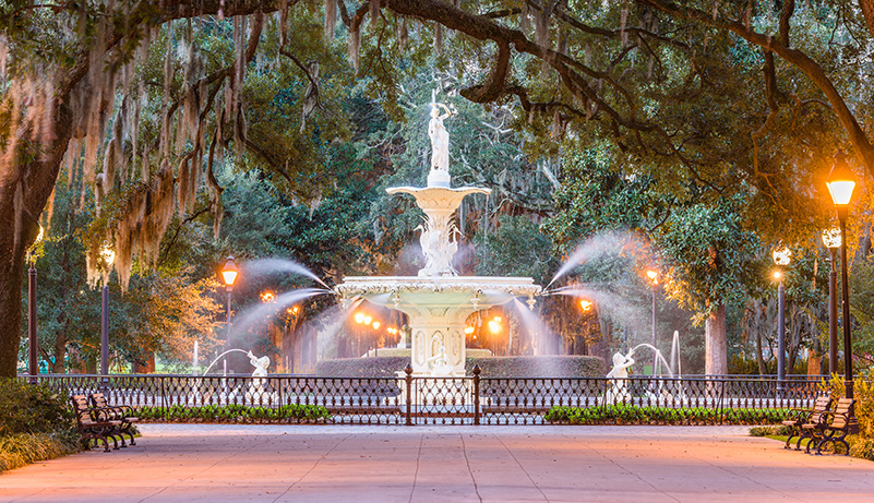 Fountain at Forsyth Park in Savannah