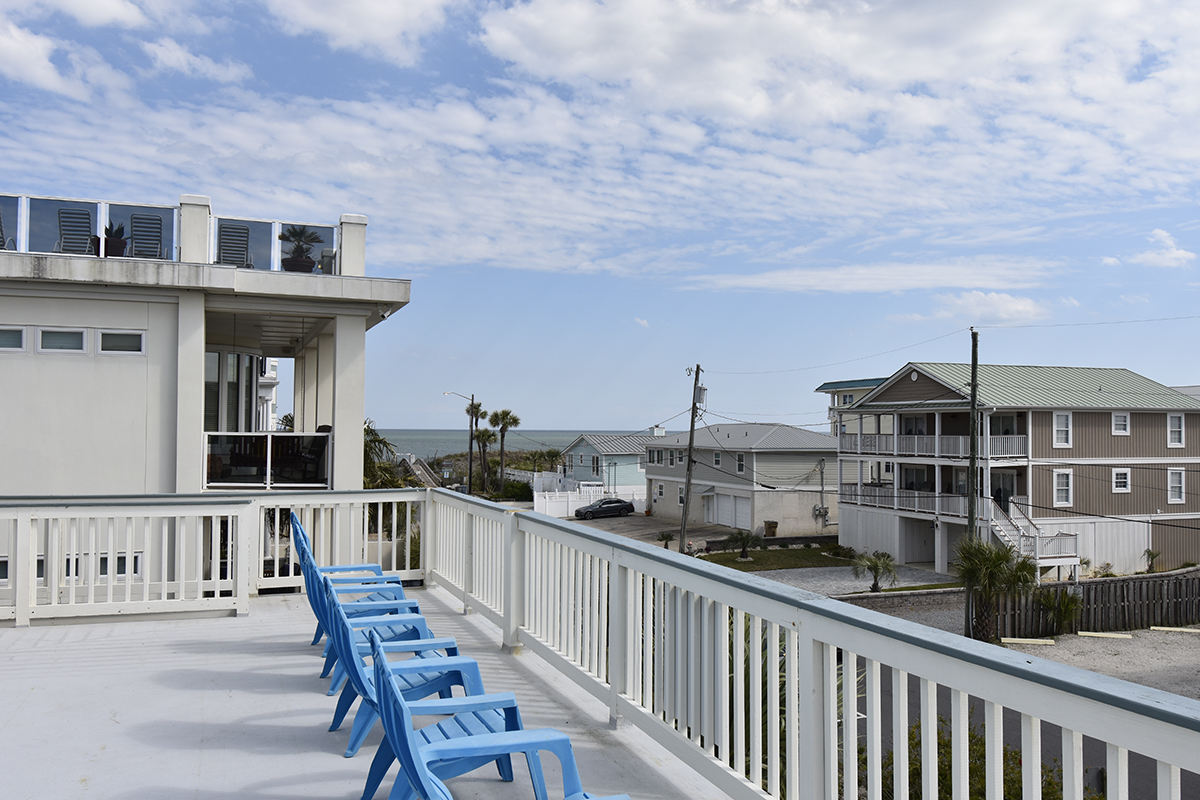 Balcony view from Delphi Cottage on Tybee Island
